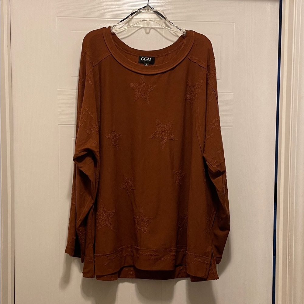 Gucci Brown Long Sleeve Star-Embroidered Sweatshirt